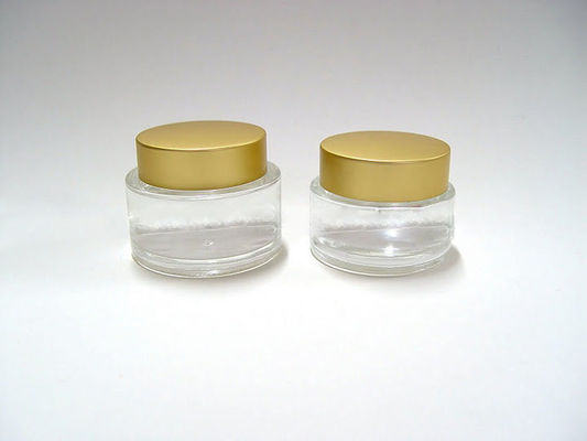 Empty Glass Cream Storage Jars 50G 30G With WT Cap