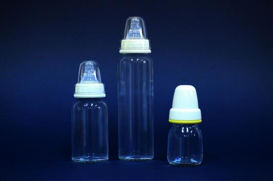 Environmental Friendly Heat-Resistant Borosilicate 300ml Glass Baby Feeding Bottles