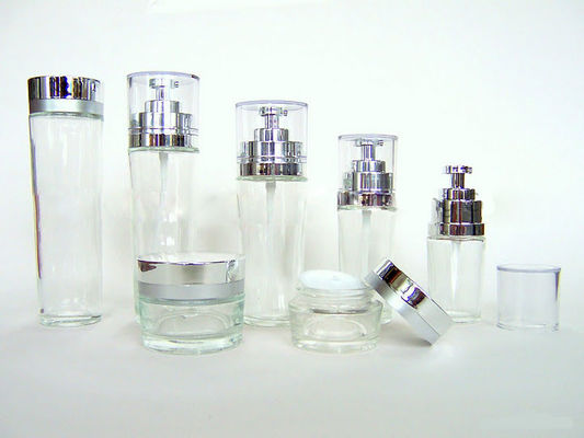 150ML 120ML 100ML 50ML بطری های شیشه ای لوازم آرایشی خالی خنک کننده برای لوسیون اسانس و کرم